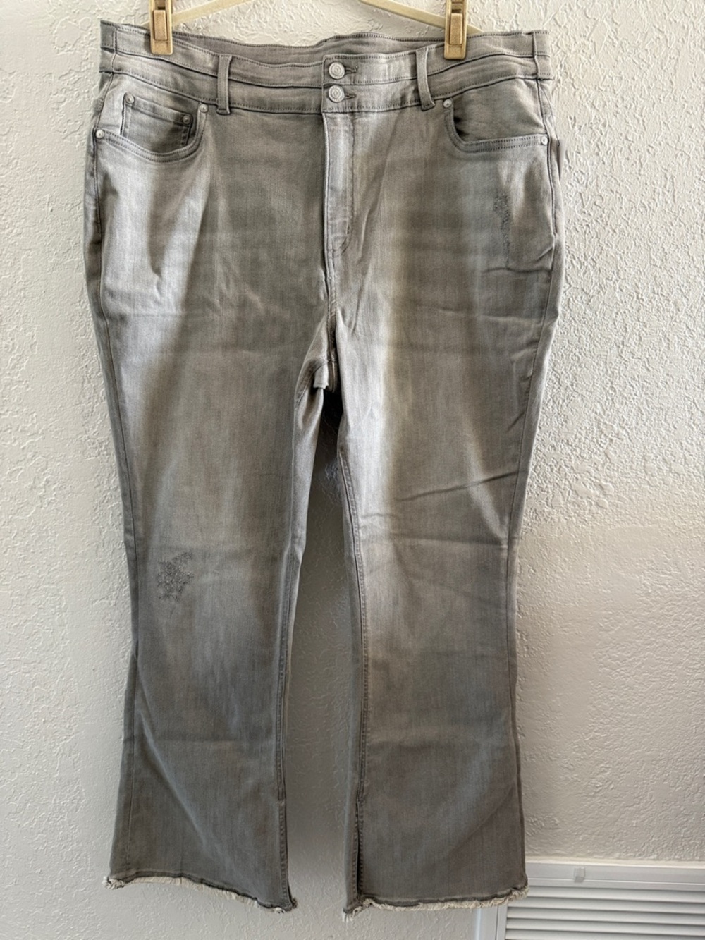 High-Rise Gray Flare Jeans for Women 20W New